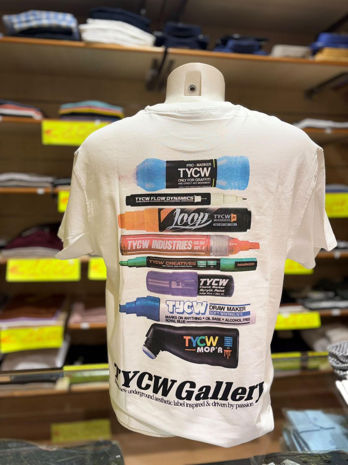 T-SHIRT UOMO TIFFOSI OVERSIZE CON STAMPA MARKER