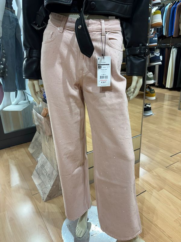 JEANS TIFFOSI ROSA CON STRASS