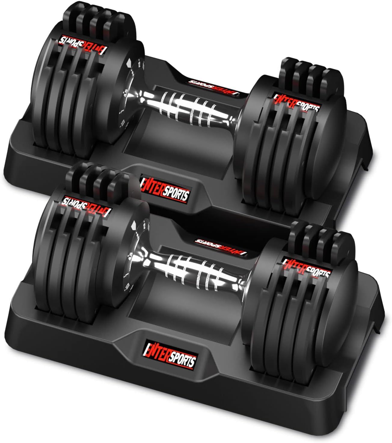 2kg/18KG/27KG Adjustable Dumbbells,Dumbbell Set for Saving Place, Dumbbell Weights with Non-Slip Handle, Home Gym