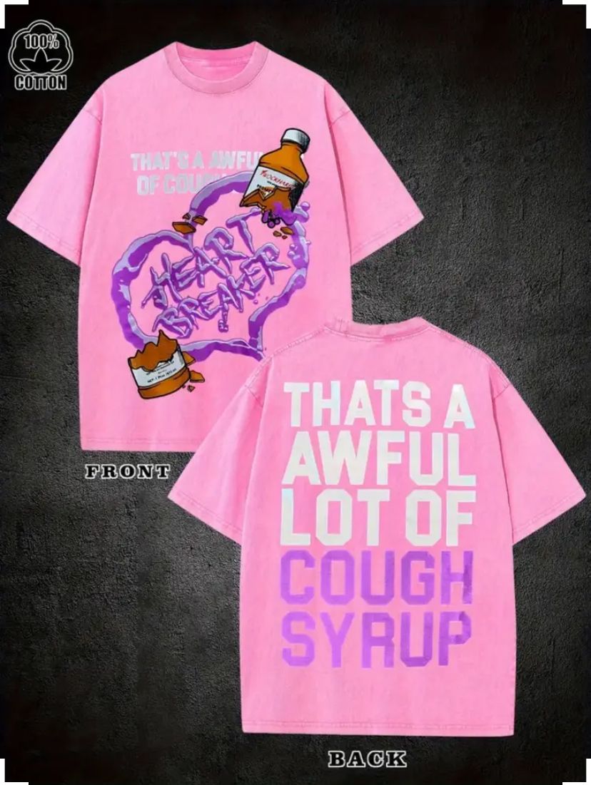 Cough Syrup Tee (Pink) (M)