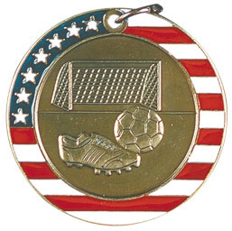 2&quot; Flag Design Soccer Medal