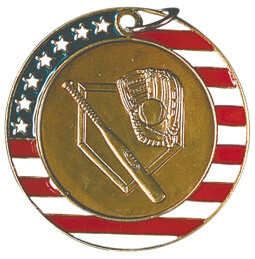 2&quot; Flag Design Baseball Medal