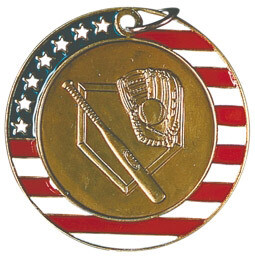 2" Flag Design Baseball Medal