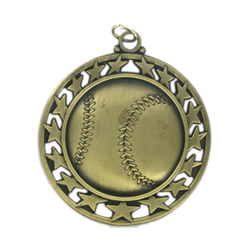 2.75" Baseball Medal Star Border
