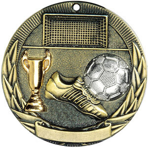 Soccer 2&quot; Tri-Colored Medal