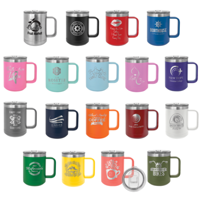 Polar Camel 15 oz. Mug w/Clear Lid
