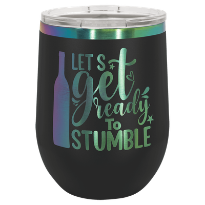 Polar Camel 12 oz. Black/Prism Stemless Wine Tumbler