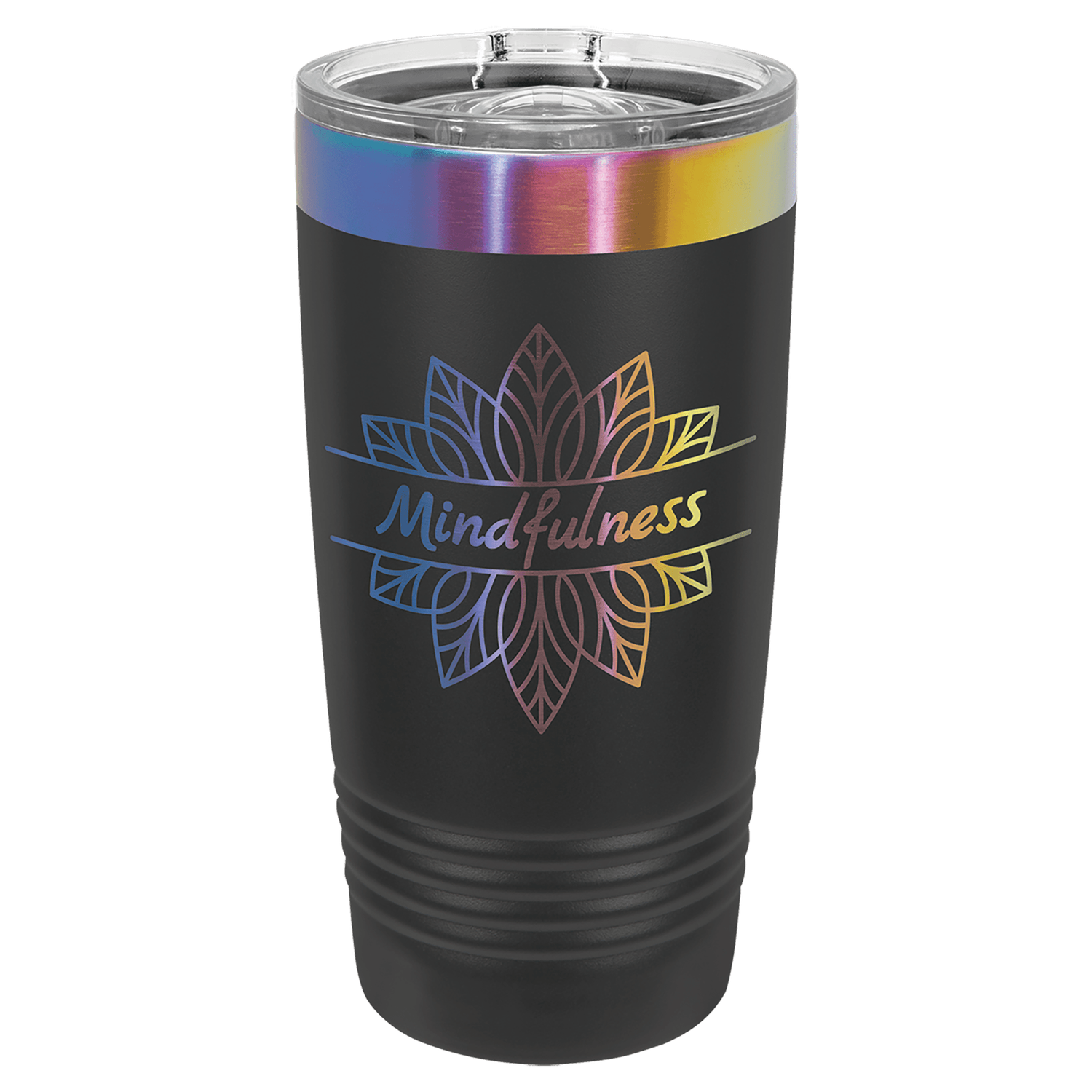 Polar Camel 20 oz. Black/Prism Ringneck Tumbler