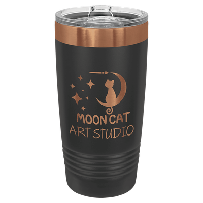 Polar Camel 20 oz. Black/Rose Gold Ringneck Tumbler