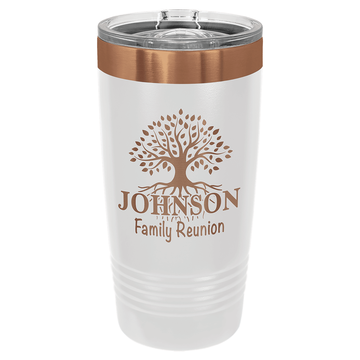 Polar Camel 20 oz. White/Rose Gold Ringneck Tumbler