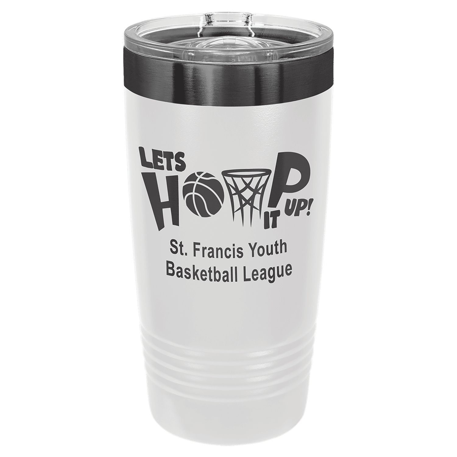 Polar Camel 20 oz. White/Ghost Black Ringneck Tumbler