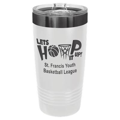Polar Camel 20 oz. White/Ghost Black Ringneck Tumbler
