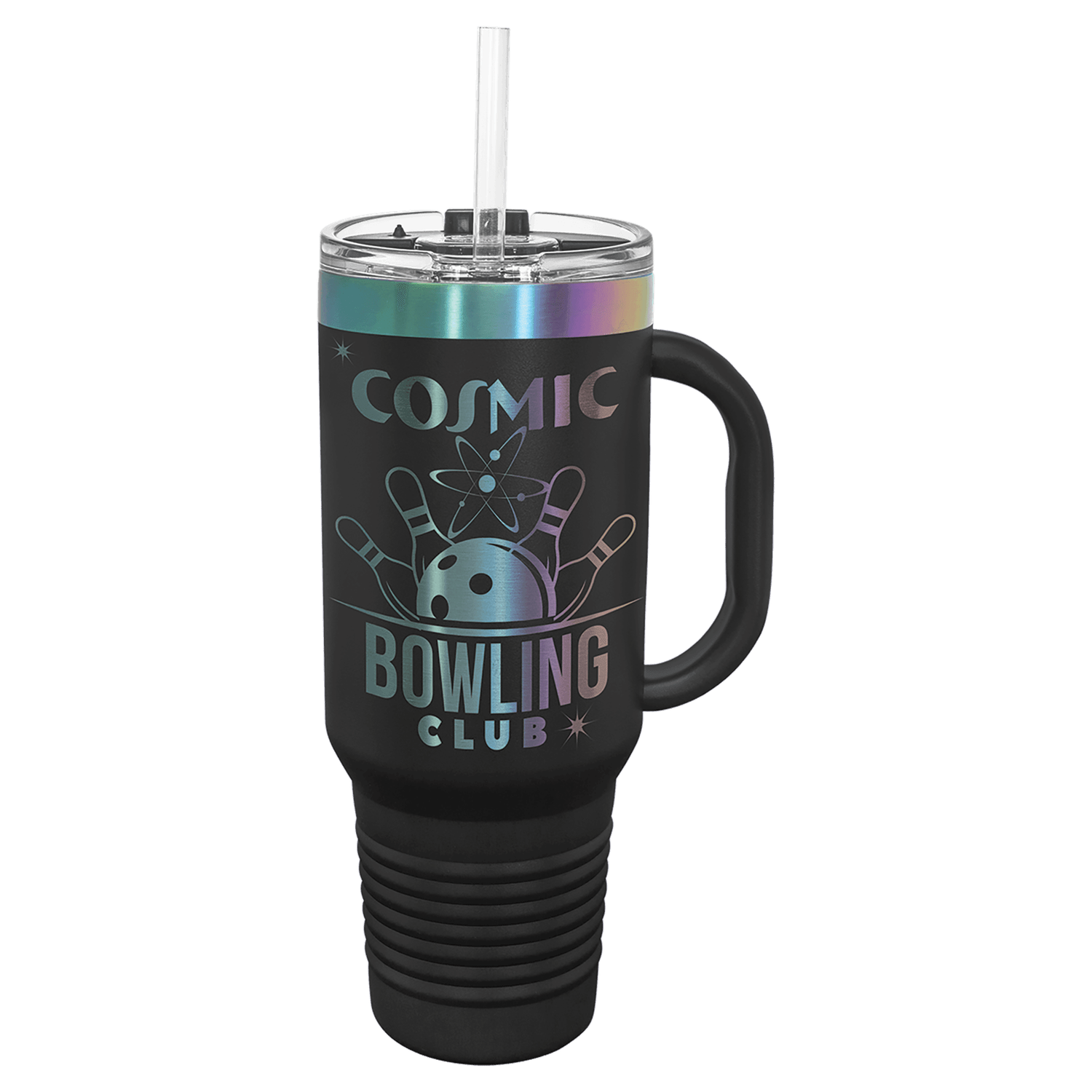 Polar Camel 40 oz. Black/Prism Travel Mug