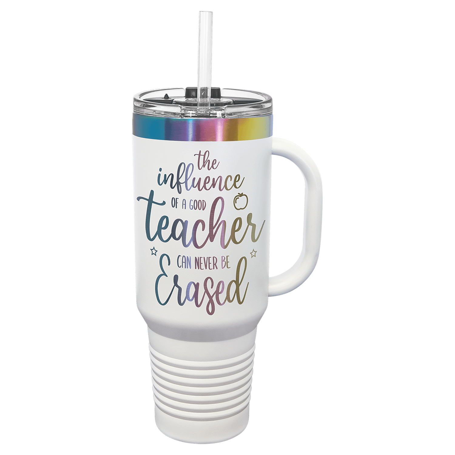 Polar Camel 40 oz. White/Prism Black Travel Mug