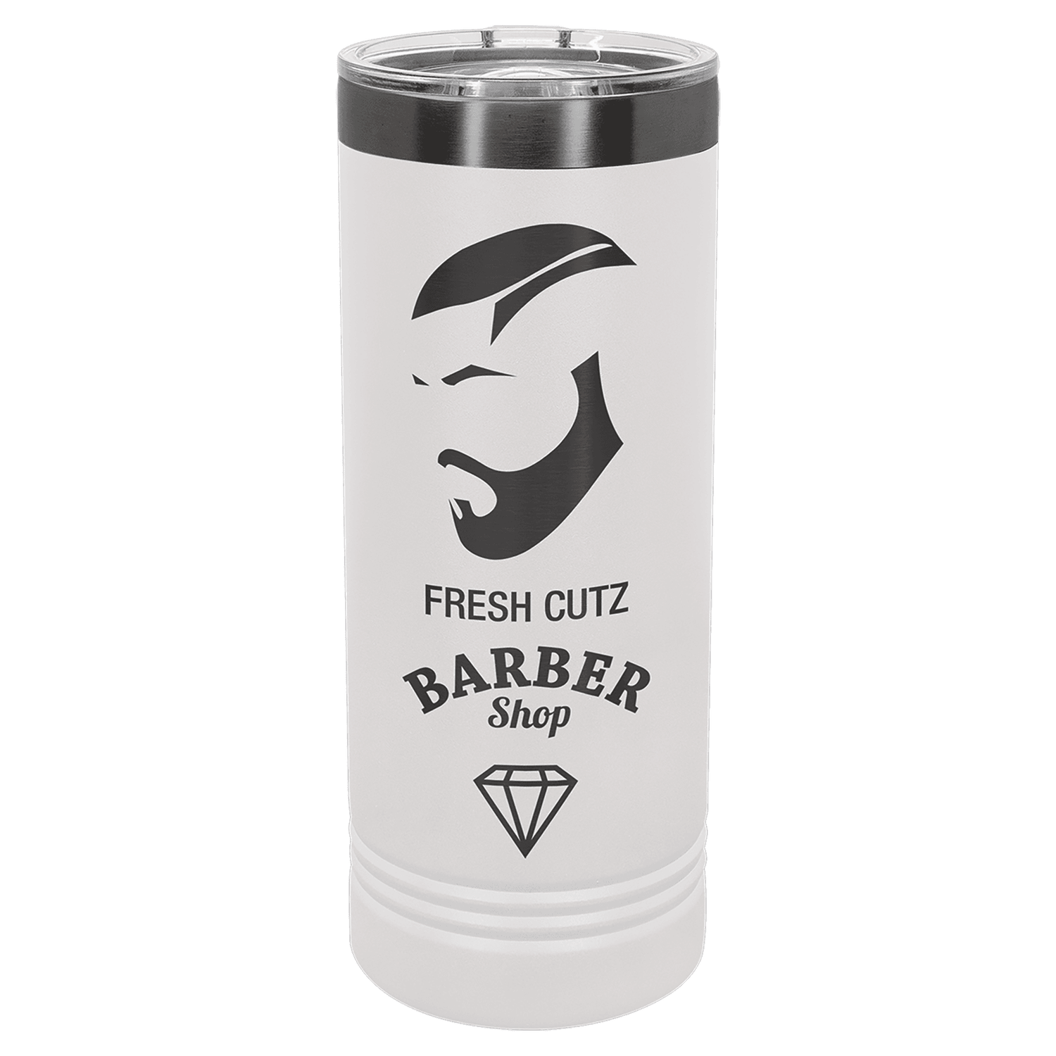 Polar Camel 22 oz. White/Ghost Black Skinny Tumbler
