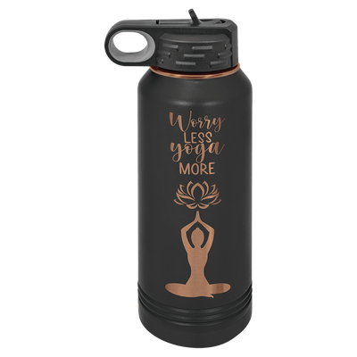 Polar Camel 32 oz. Black/Rose Gold Water Bottle