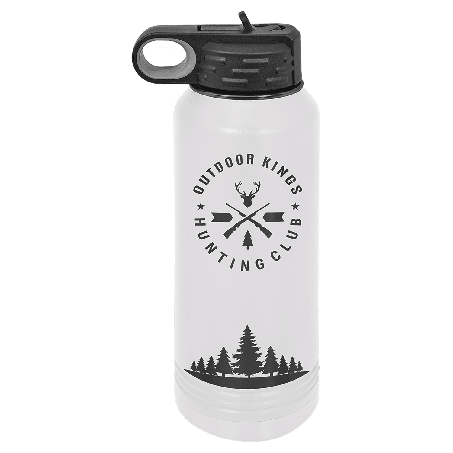 Polar Camel 32 oz. White/Ghost Black Water Bottle