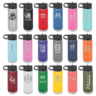 Polar Camel 20 oz. Water Bottle w/Flip Up Straw