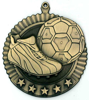 SAY Soccer Ball and Shoe Theme Medal
