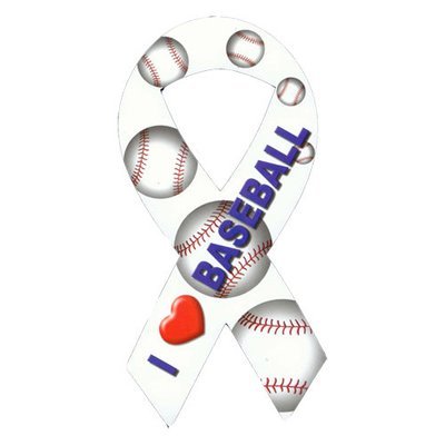 I Love Baseball Ribbon Magnet