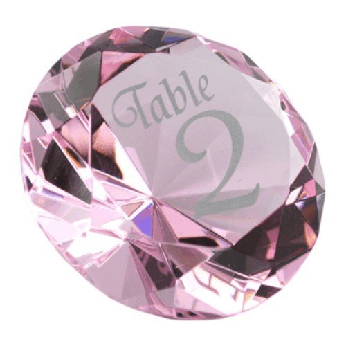 Glass Diamond Table Number