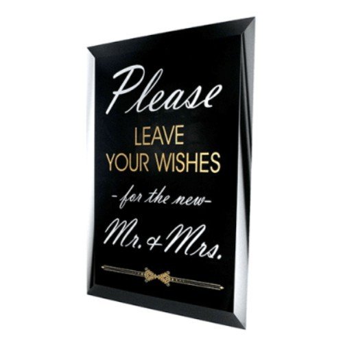 Leave Your Wishes Glass Mirror Sign