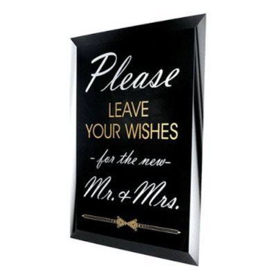 Leave Your Wishes Glass Mirror Sign