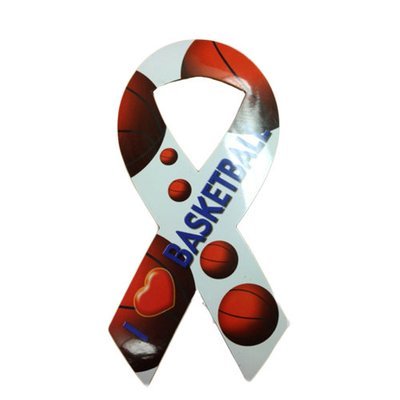 I Love Basketball Ribbon Magnet