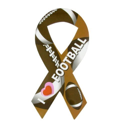 I Love Football Ribbon Magnet