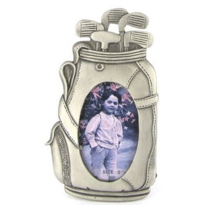 Pewter Golf Bag Picture Frame