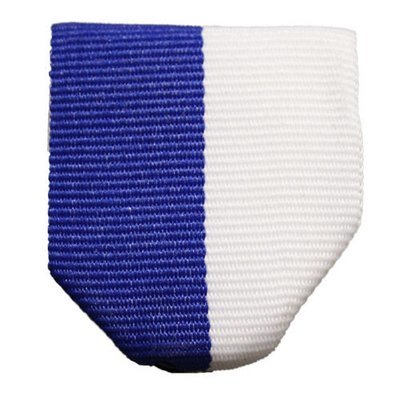 White &amp; Blue Ribbon Drape