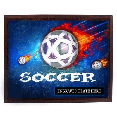SAY Asteroid Soccer Ball Theme Plaque
