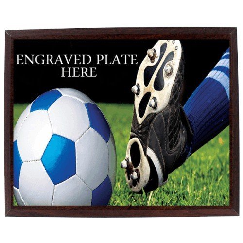 SAY Kicking Soccer Ball Design Plaque