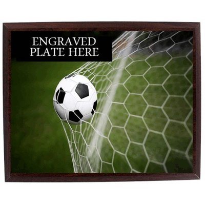 SAY Soccer Ball in Goal Design Plaque
