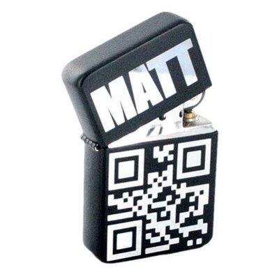 Custom Lighter With Thank You QR Code