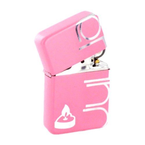 Custom Lighter with Flaming Heart Design