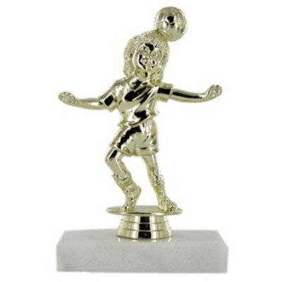 SAY Soccer Trophy with Female Youth Header Figure
