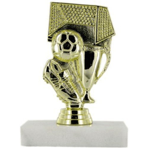 SAY Soccer Trophy with Soccer Ball, Net and Cup Figure