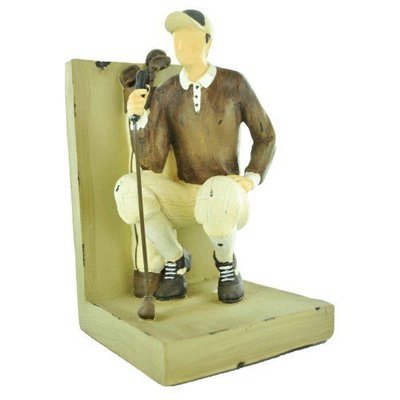 Vintage Golfer Book End Sculpture