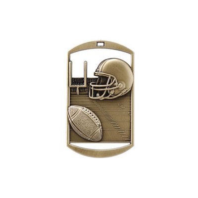 1&quot;x 2&quot; Football Dog Tag Medal