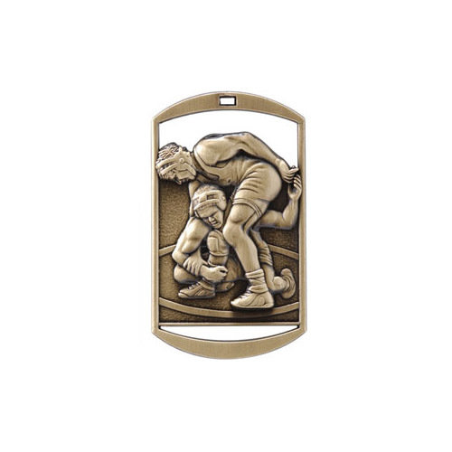 1&quot;x 2&quot; Wrestling Dog Tag Medal