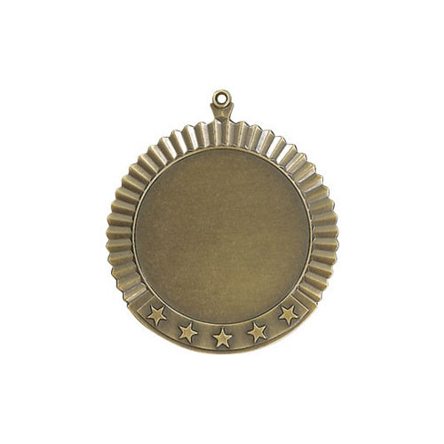 Pleated Border Blank Star Medal