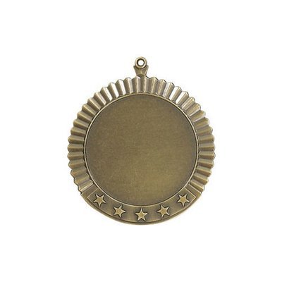 Pleated Border Blank Star Medal