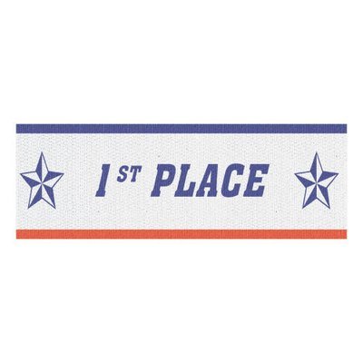 R/W/B 1st Place Neck Ribbon Trophy