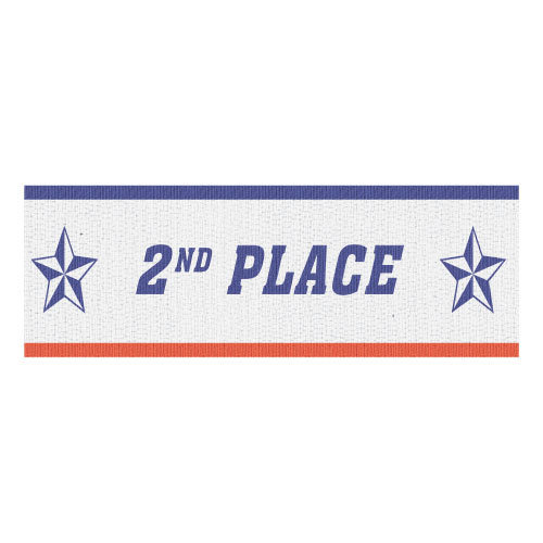 R/W/B 2nd Place Neck Ribbon Trophy