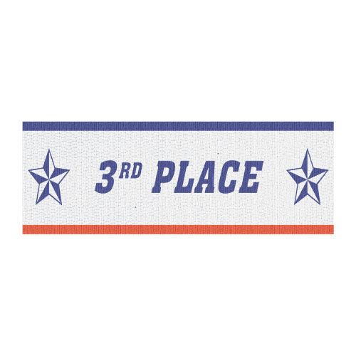 R/W/B 3rd Place Neck Ribbon Trophy