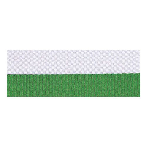 White &amp; Green Neck Ribbon