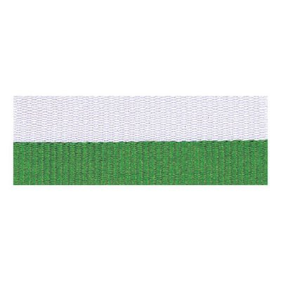 White &amp; Green Neck Ribbon
