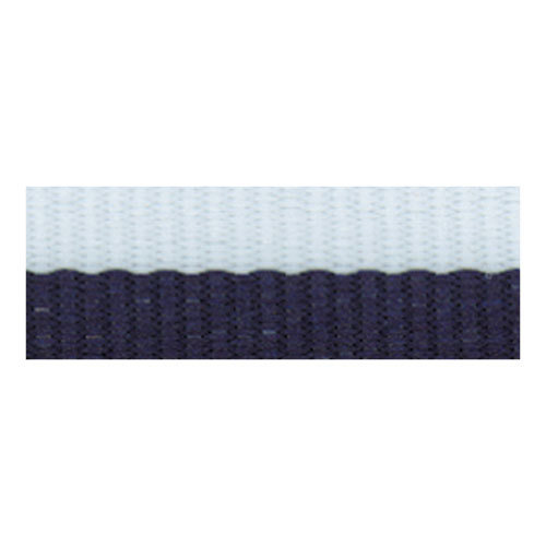 White &amp; Navy Neck Ribbon
