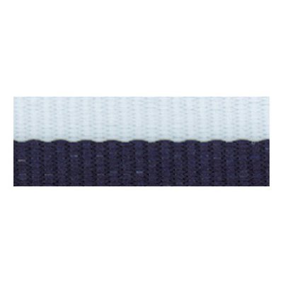 White &amp; Navy Neck Ribbon